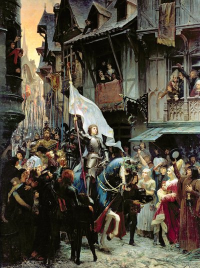 A entrada de Joana d&39;Arc (1412-31) em Orleans em 8 de maio de 1429 de Jean Jacques Scherrer